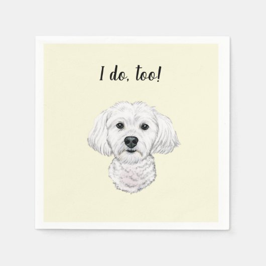 Dog Custom Cocktail Napkin Servet (Voorkant)