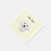 Dog Custom Cocktail Napkin Servet (Hoek)