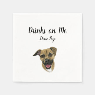 Dog Custom Cocktail Napkin Servet