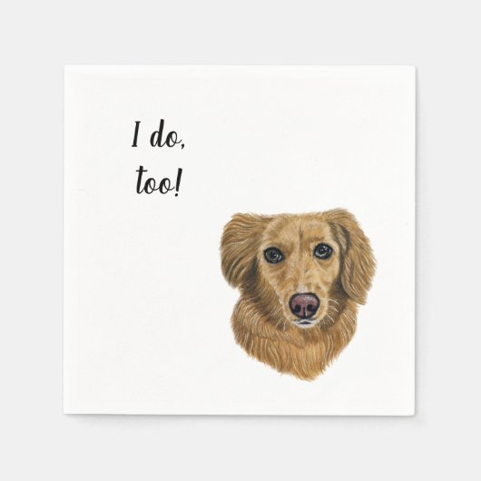 Dog Custom Cocktail Napkin Servet (Voorkant)