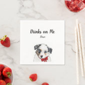 Dog Custom Cocktail Napkin Servet (Insitu)