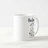 Dog Cute Dalmatian Calligraphy Pet Personalized Koffiemok (Voorkant rechts)