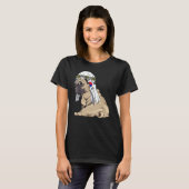 Dog Cute Pug Retro South Korea Flag Pride T-shirt (Voorkant volledig)
