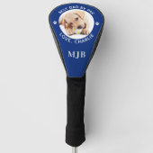 DOG DAD aangepaste foto gepersonaliseerde monogram Golfheadcover (Voorkant)