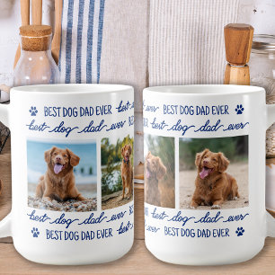 Dog Dad Blue Photo Coffee Mok