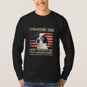 Dog Dad Chiweenie Dog Dad Happy Vaderdag T-shirt