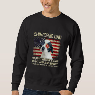 Dog Dad Chiweenie Dog Dad Happy Vaderdag Trui