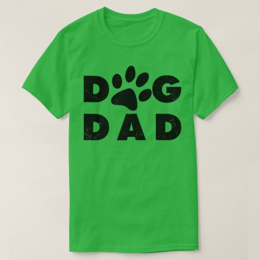 Dog Dad classic design paw gift T-shirt (Design voorkant)