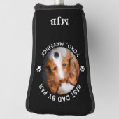 Dog Dad Custom Foto Gepersonaliseerde Monogram Put Golfheadcover (Draai 90)