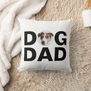 Dog Dad, Custom Photo, Dad Gift Sierkussen