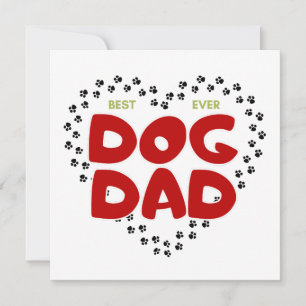 Dog Dad, Cute Best Ever Dog Dad Kaart