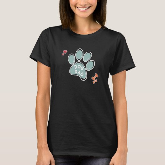 Dog Dad Doodle Paw T-shirt (Voorkant)