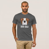 Dog Dad Engels Bulldog Vaderdag T-shirt (Voorkant volledig)
