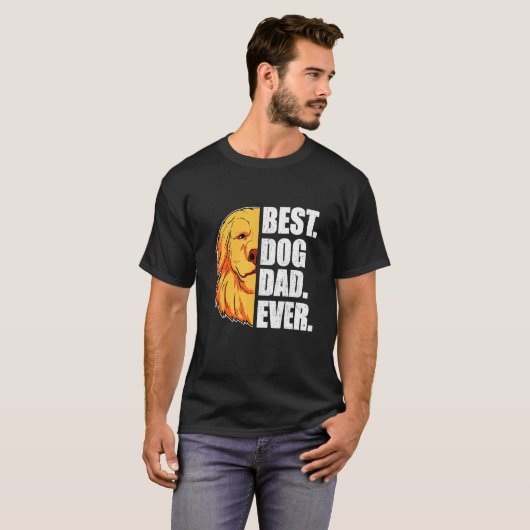 Dog Dad Ever Golden Retriever T-shirt (Voorkant volledig)