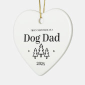 Dog Dad First KerstOrnament Keramisch Ornament (Links)