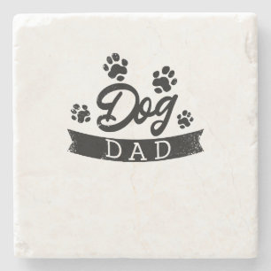 Dog Dad Funny Design - Gift idea voor honden eigen Stenen Onderzetter