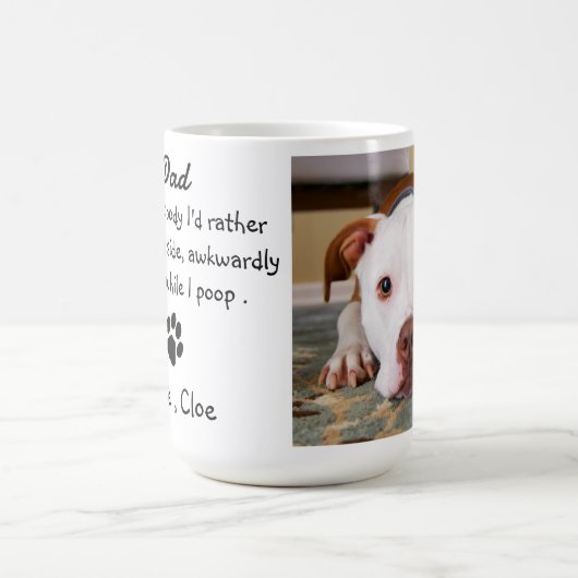 Dog Dad Funny Vaderdag - Birthday Dog Dad Koffiemok (Center)