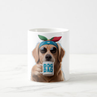 Dog Dad - Golden Retriever Koffietijd Ontwerp Koffiemok