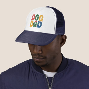 Dog Dad Grunge Stijl Typografie Trucker Pet