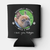 Dog Dad Personalized Pet Photo Funny Blikjeskoeler (Achterkant)