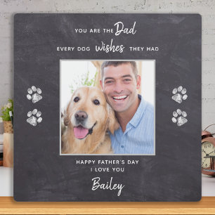 Dog Dad Personalized Pet Photo Vaderdag Fotoplaat