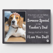 Dog Dad Personalized Pet Photo Vaderdag Plaque Fotoplaat (voorkant)