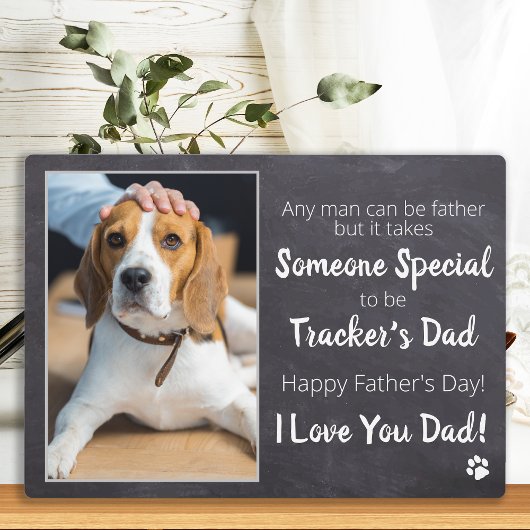 Dog Dad Personalized Pet Photo Vaderdag Plaque Fotoplaat