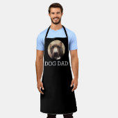 Dog Dad Pet Photo Black BBQ Schort (Gedragen)