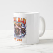 Dog Dad Portrait Personalized Number Custom Design Extra Grote Beker (Voorkant rechts)