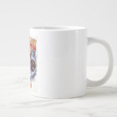 Dog Dad Portrait Personalized Number Custom Design Extra Grote Beker (Rechts)