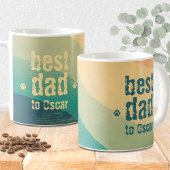 Dog Dad Retro Groovy gepersonaliseerd Koffiemok