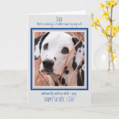 Dog Dad Schattigee hondenfoto Grappige Vaderdag Kaart (Gele Bloem)