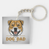 Dog Dad Sleutelhanger (Achterkant)