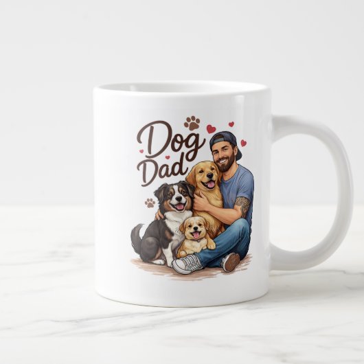 Dog Dad Squad Mug – Funny Gift for Dog Lovers (Droite)