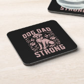 Dog Dad Strong Dog Dad Bier Onderzetter (Linkerzijde)