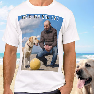 Dog Dad Vaderdag Custom Pet Foto T-shirt