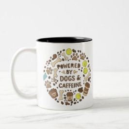 Dog Dad Vibes Mug – Funny Cool Pup in Sunglasses Tweekleurige Koffiemok