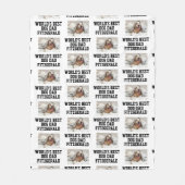 DOG DAD WORLDS BESTE aangepaste naam Foto Fleece Deken (Voorkant)