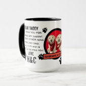 DOG DADDY VAN DE KLANT. DEAR DAD pET COFFEE Mok (Voorkant links)