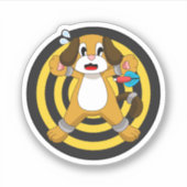 Dog Darts Dart Dartboard Sticker (Voorkant)
