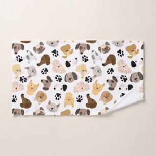 Dog Days - Hondenrassen en Dog Paws Pattern Kitche Handdoek
