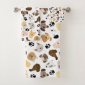 Dog Days - Hondenrassen en hond Paws Pattern Bad Handdoek (Insitu)