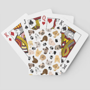 Dog Days - Hondenrassen en hond Paws Pattern Pokerkaarten