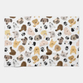 Dog Days - Hondenrassen en hond Paws Pattern Theedoek (Horizontaal)