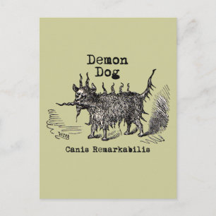 Dog Demon Funny Cute Briefkaart