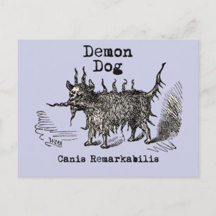 Dog Demon  Funny Cute Briefkaart