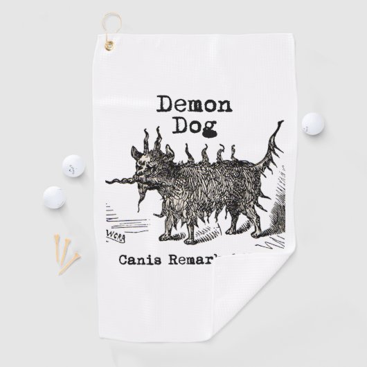 Dog Demon  Funny Cute Golfhanddoek (Insitu)