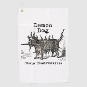 Dog Demon  Funny Cute Golfhanddoek (Voorkant)