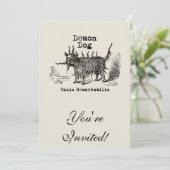 Dog Demon  Funny Cute Kaart (Staand voorkant)