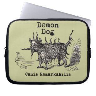 Dog Demon  Funny Cute Laptop Sleeve